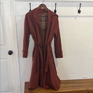 Women's Rust Trench Coat